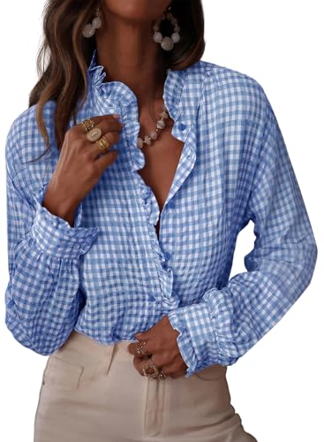 Amazon.com: Astylish Women's Casual V Neck Dressy Button Down